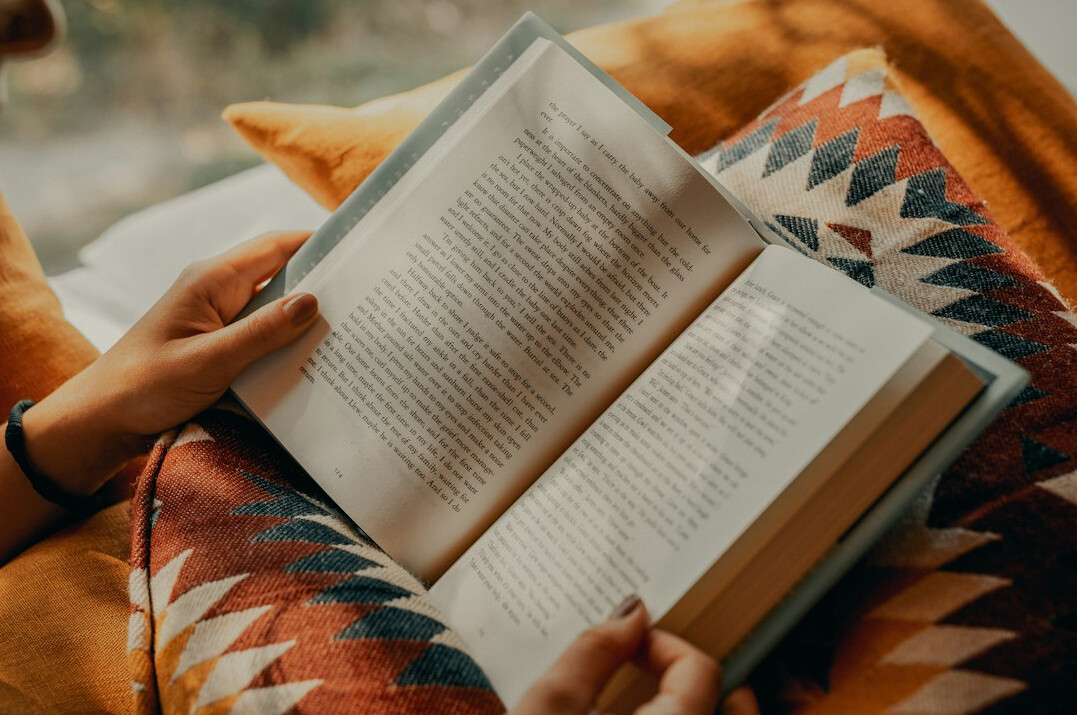 person reading aloud