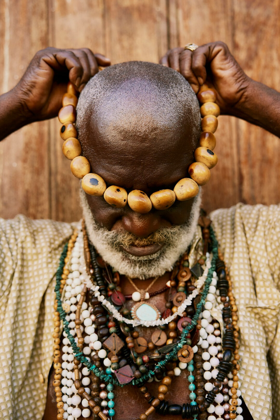 Older Brazilian man facilitator with grey hair